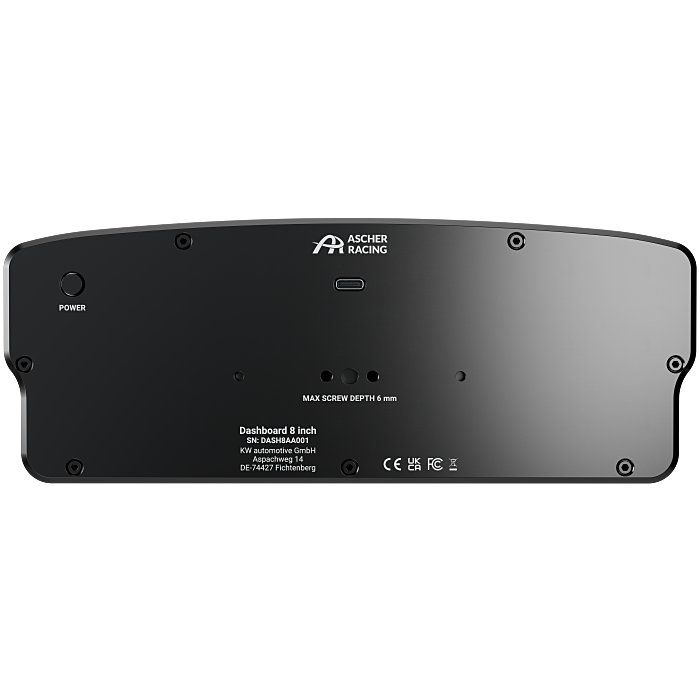 Ascher Racing - Dashboard 8" BuildMySim